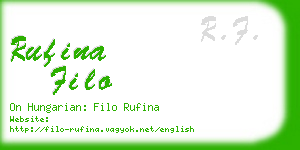 rufina filo business card